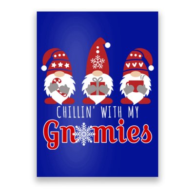 Funny Christmas Gnome Gift Three Gnomes Chillin With My Gnomies Poster