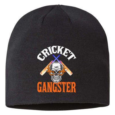 Funny Cricket Gangster Quote Cricket Player Sustainable Beanie