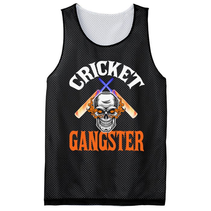 Funny Cricket Gangster Quote Cricket Player Mesh Reversible Basketball Jersey Tank