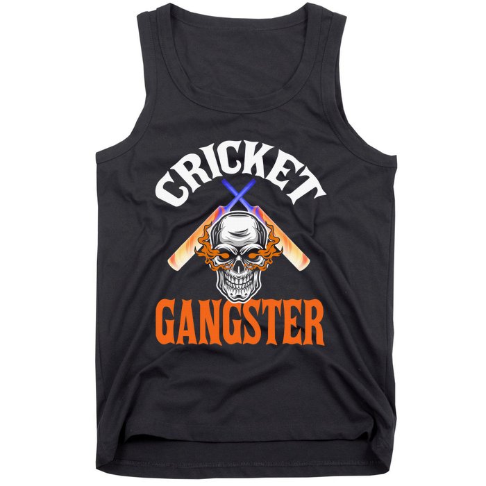 Funny Cricket Gangster Quote Cricket Player Tank Top