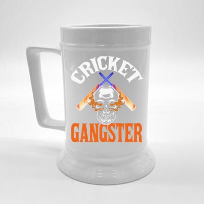 Funny Cricket Gangster Quote Cricket Player Beer Stein