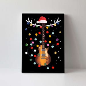 Funny Christmas Guitar Design Music Lover Holiday Gift Ideas Long Sleeve Canvas