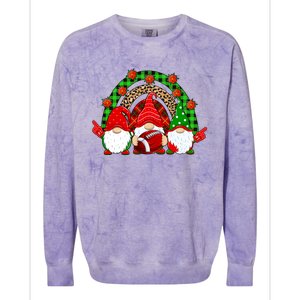 Football Christmas Gnomes Football Player Xmas Party Cool Gift Colorblast Crewneck Sweatshirt