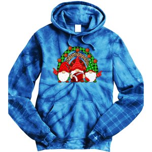 Football Christmas Gnomes Football Player Xmas Party Cool Gift Tie Dye Hoodie