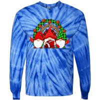 Football Christmas Gnomes Football Player Xmas Party Cool Gift Tie-Dye Long Sleeve Shirt