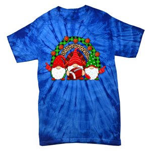 Football Christmas Gnomes Football Player Xmas Party Cool Gift Tie-Dye T-Shirt