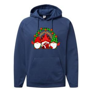 Football Christmas Gnomes Football Player Xmas Party Cool Gift Performance Fleece Hoodie