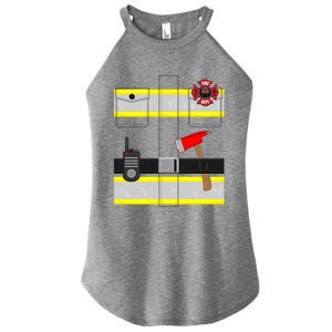 Fire Costume Gift Firefighter Costume Halloween Gift Women's Perfect Tri Rocker Tank