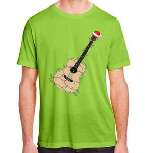 Funny Christmas Guitar Tree Xmas Guitarist Gift Adult ChromaSoft Performance T-Shirt