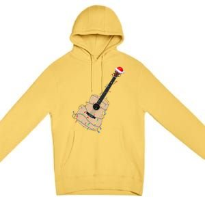 Funny Christmas Guitar Tree Xmas Guitarist Gift Premium Pullover Hoodie