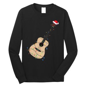 Funny Christmas Guitar Tree Xmas Guitarist Gift Long Sleeve Shirt