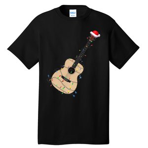 Funny Christmas Guitar Tree Xmas Guitarist Gift Tall T-Shirt