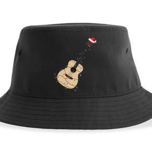 Funny Christmas Guitar Tree Xmas Guitarist Gift Sustainable Bucket Hat