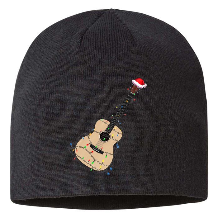 Funny Christmas Guitar Tree Xmas Guitarist Gift Sustainable Beanie