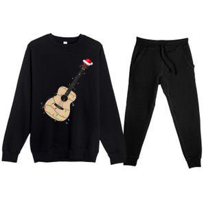 Funny Christmas Guitar Tree Xmas Guitarist Gift Premium Crewneck Sweatsuit Set