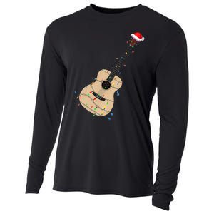 Funny Christmas Guitar Tree Xmas Guitarist Gift Cooling Performance Long Sleeve Crew