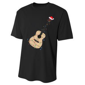 Funny Christmas Guitar Tree Xmas Guitarist Gift Performance Sprint T-Shirt