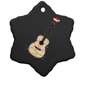 Funny Christmas Guitar Tree Xmas Guitarist Gift Ceramic Star Ornament