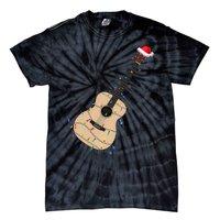 Funny Christmas Guitar Tree Xmas Guitarist Gift Tie-Dye T-Shirt