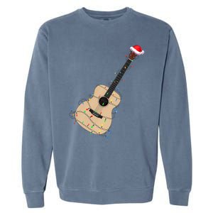 Funny Christmas Guitar Tree Xmas Guitarist Gift Garment-Dyed Sweatshirt