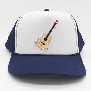 Funny Christmas Guitar Tree Xmas Guitarist Gift Trucker Hat