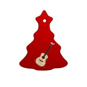 Funny Christmas Guitar Tree Xmas Guitarist Gift Ceramic Tree Ornament