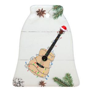 Funny Christmas Guitar Tree Xmas Guitarist Gift Ceramic Bell Ornament