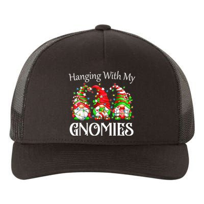 Funny Christmas Gnome Hanging With My Gnomies Family Pajamas Yupoong Adult 5-Panel Trucker Hat