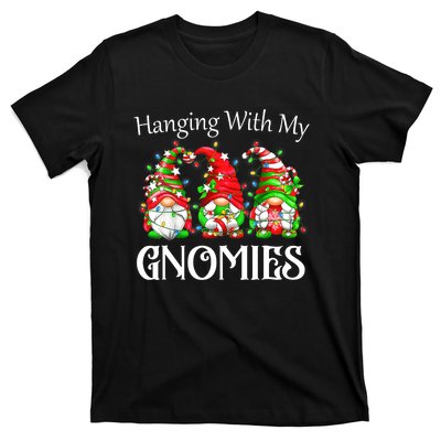 Funny Christmas Gnome Hanging With My Gnomies Family Pajamas T-Shirt