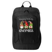 Funny Christmas Gnome Hanging With My Gnomies Family Pajamas City Backpack