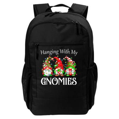 Funny Christmas Gnome Hanging With My Gnomies Family Pajamas Daily Commute Backpack