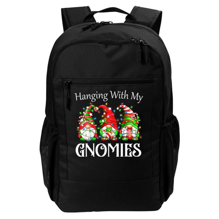 Funny Christmas Gnome Hanging With My Gnomies Family Pajamas Daily Commute Backpack