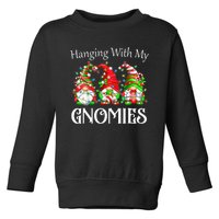 Funny Christmas Gnome Hanging With My Gnomies Family Pajamas Toddler Sweatshirt