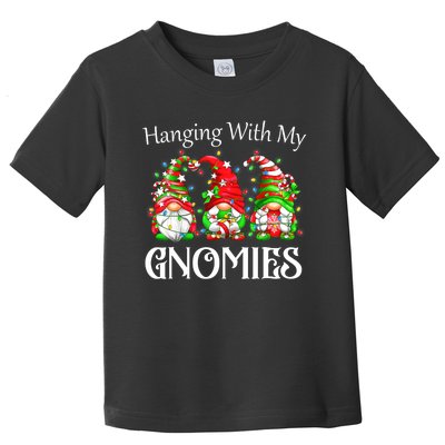 Funny Christmas Gnome Hanging With My Gnomies Family Pajamas Toddler T-Shirt