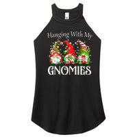 Funny Christmas Gnome Hanging With My Gnomies Family Pajamas Women's Perfect Tri Rocker Tank