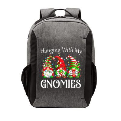 Funny Christmas Gnome Hanging With My Gnomies Family Pajamas Vector Backpack