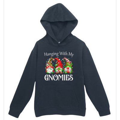 Funny Christmas Gnome Hanging With My Gnomies Family Pajamas Urban Pullover Hoodie