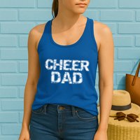 Father Cheerleading Gift From Cheerleader Daughter Cheer Dad Gift Womens Tank Top