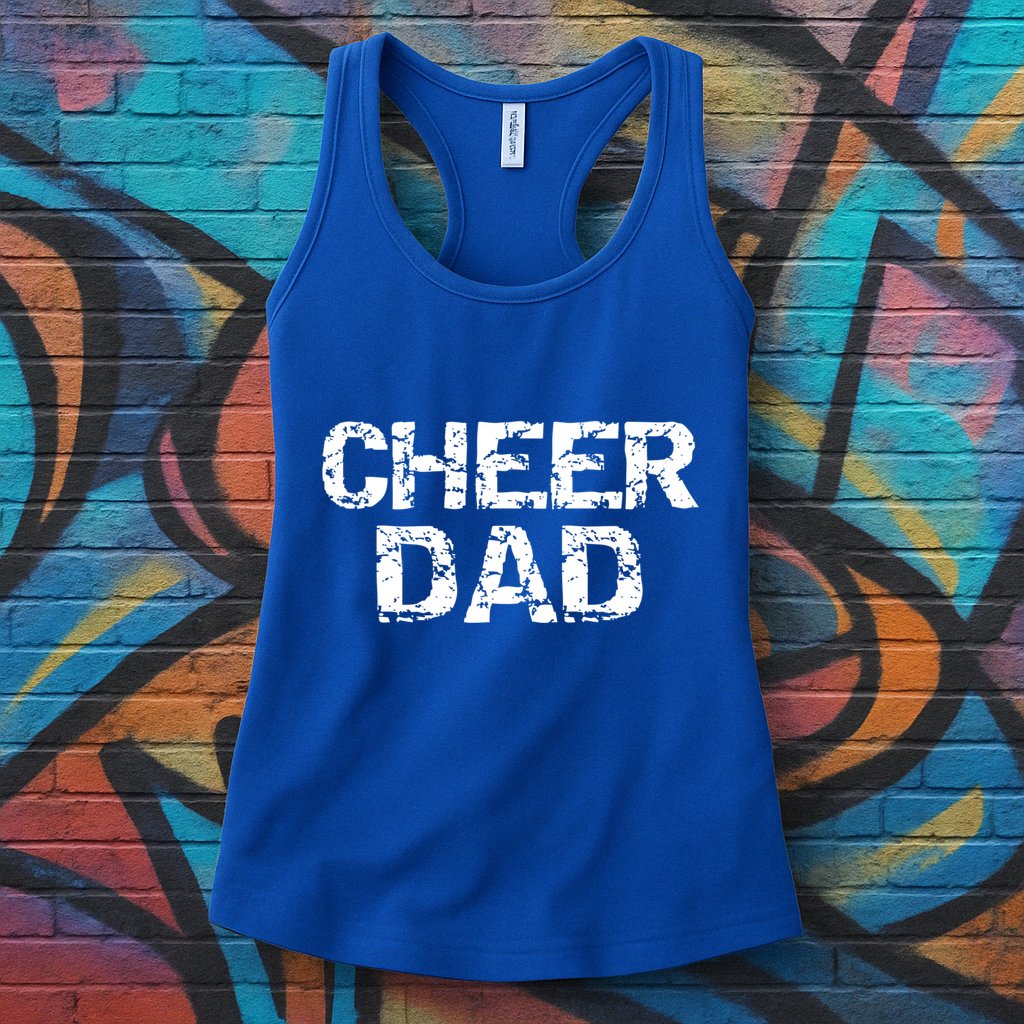 Father Cheerleading Gift From Cheerleader Daughter Cheer Dad Gift Womens Tank Top