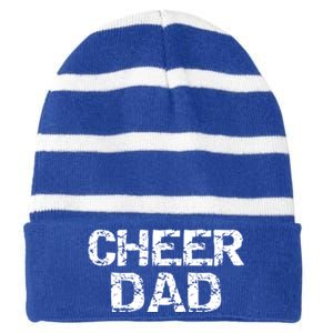 Father Cheerleading Gift From Cheerleader Daughter Cheer Dad Gift Striped Beanie with Solid Band