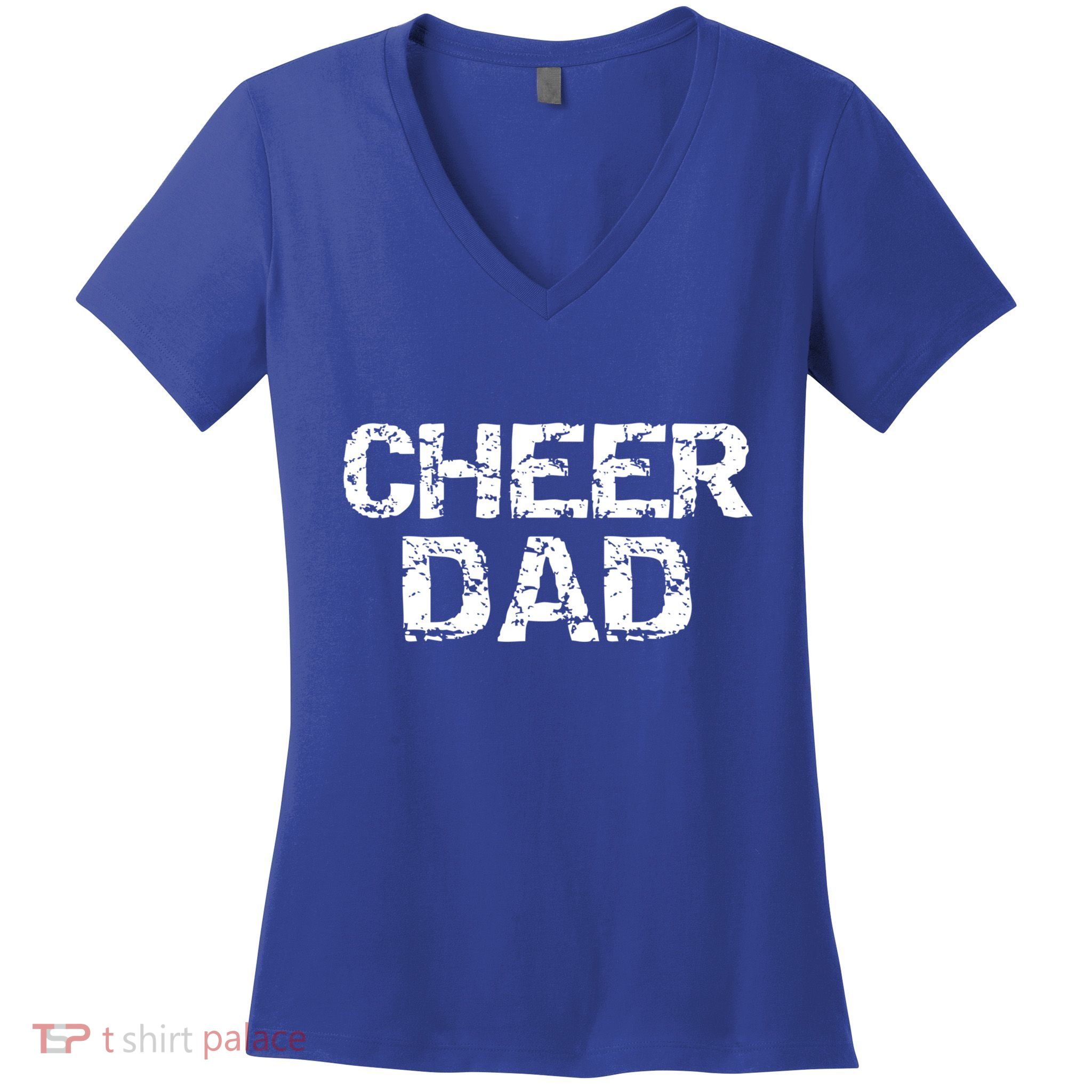 Father Cheerleading Gift From Cheerleader Daughter Cheer Dad Gift Women's V-Neck T-Shirt