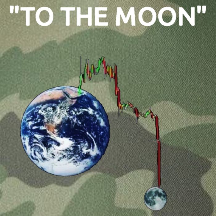 Funny Crypto Going Down To The Moon Legacy Tie Dye Trucker Hat