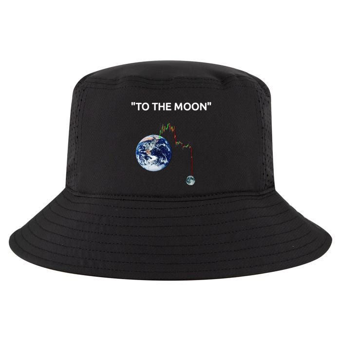 Funny Crypto Going Down To The Moon Cool Comfort Performance Bucket Hat