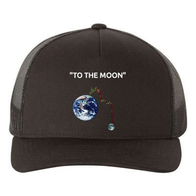 Funny Crypto Going Down To The Moon Yupoong Adult 5-Panel Trucker Hat