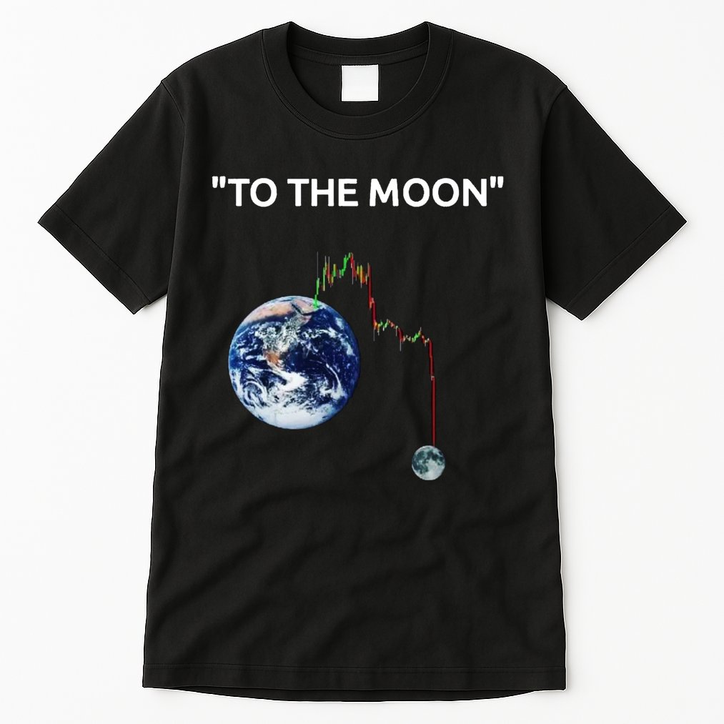 Funny Crypto Going Down To The Moon Tall T-Shirt
