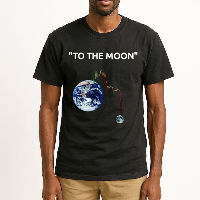 Funny Crypto Going Down To The Moon Tall T-Shirt
