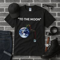 Funny Crypto Going Down To The Moon Tall T-Shirt