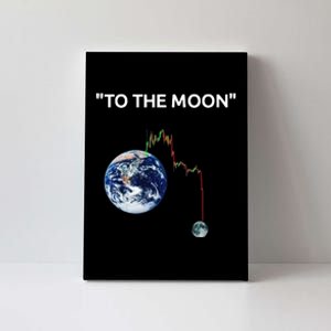 Funny Crypto Going Down To The Moon Canvas