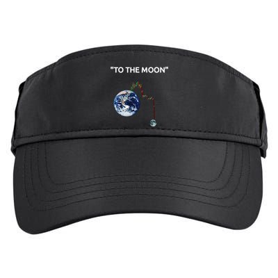 Funny Crypto Going Down To The Moon Adult Drive Performance Visor