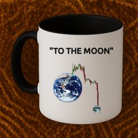 Funny Crypto Going Down To The Moon Mug